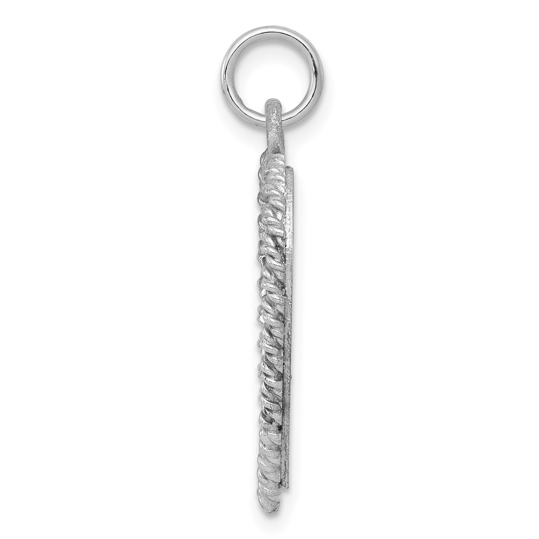 Sterling Silver 925 Graduation Cap & Diploma Charm with Rhodium-Plated Finish