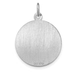 Sterling Silver 925 Graduation Disc Charm with Rhodium Plating  Sophisticated Gift