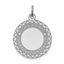 Sterling Silver Rhodium-plated Happy Graduation Disc Charm