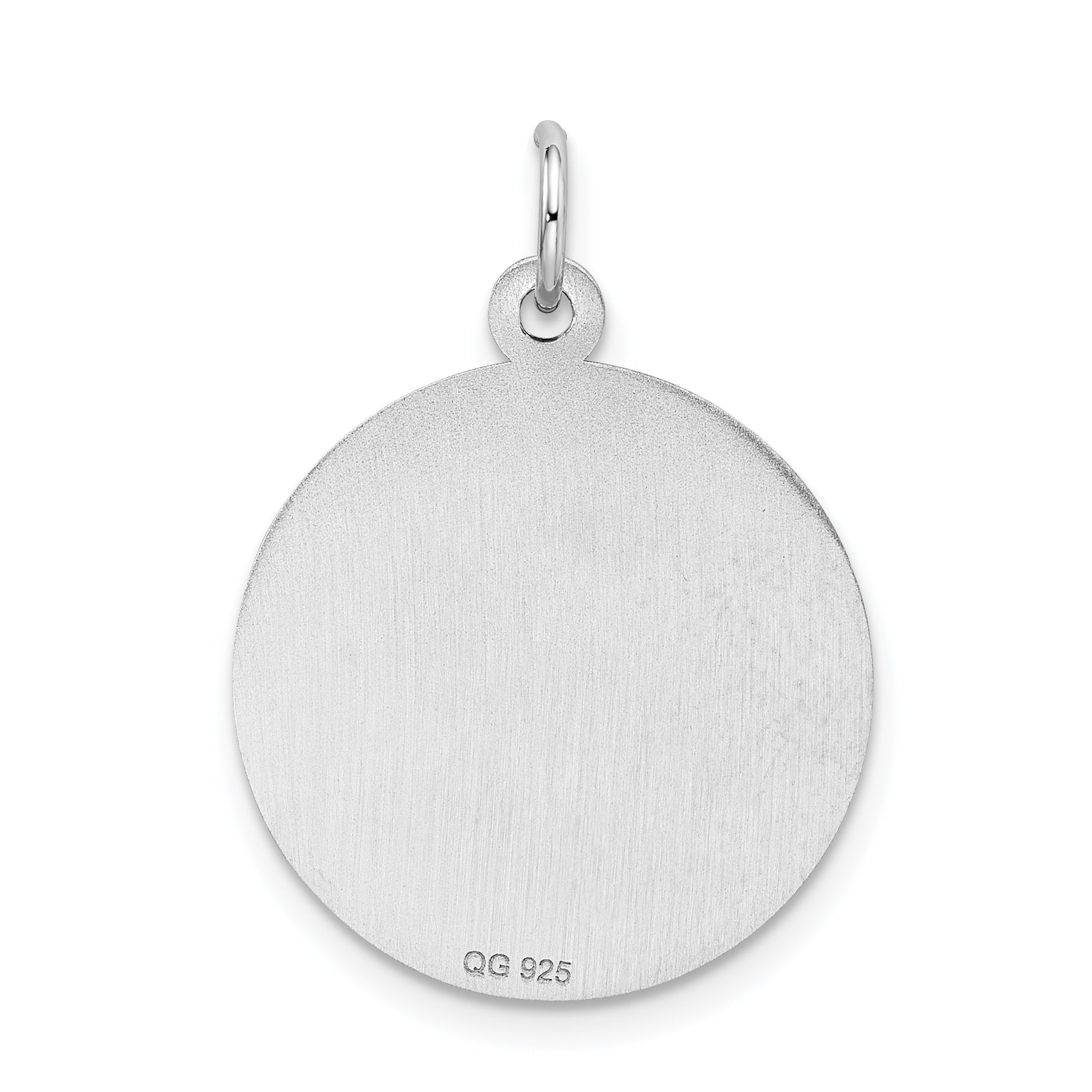 Sterling Silver 925 Rhodium-Plated Graduation Disc Charm Elegant Gift-Ready Design