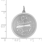 Sterling Silver 925 Graduation Day Charm with Rhodium-Plated Finish Elegant Keepsake