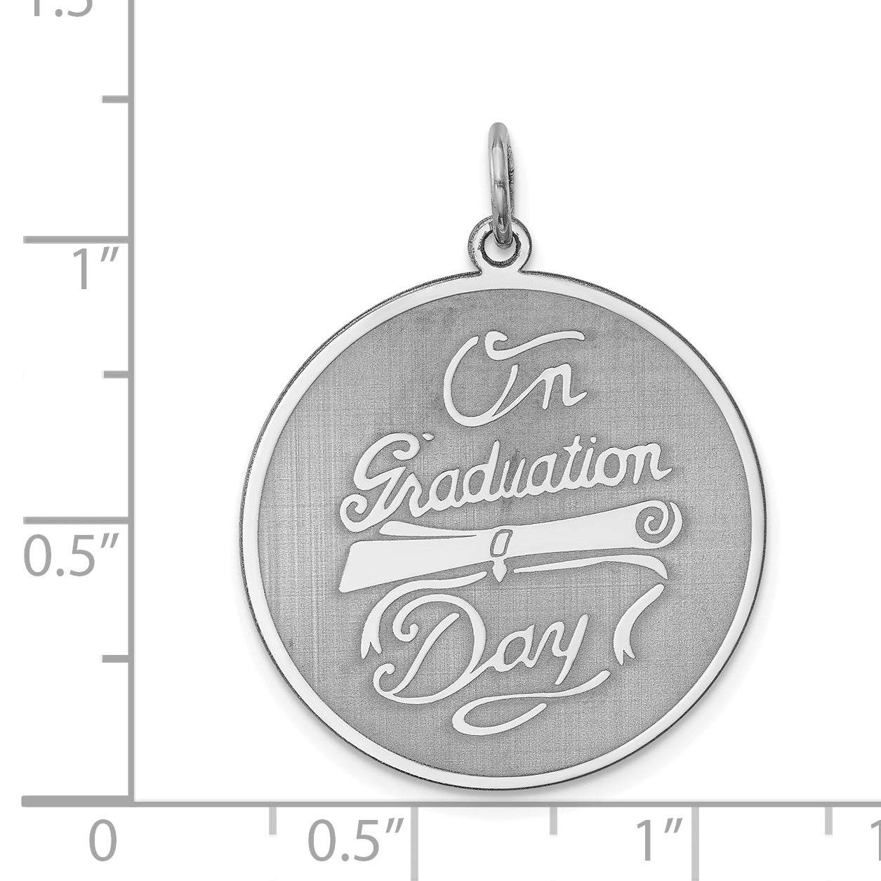 Sterling Silver 925 Graduation Day Charm with Rhodium-Plated Finish Elegant Keepsake