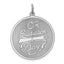 Sterling Silver Rhodium-plated On Graduation Day Disc Charm