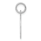 Sterling Silver 925 Sweet Sixteen Charm with Polished Rhodium Finish