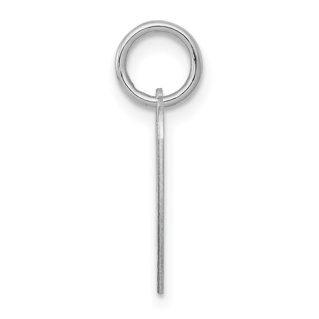 Sterling Silver Rhodium-Plated Sweet Sixteen Heart Charm Polished Finish