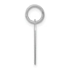 Sterling Silver Rhodium-Plated Sweet Sixteen Heart Charm Polished Finish