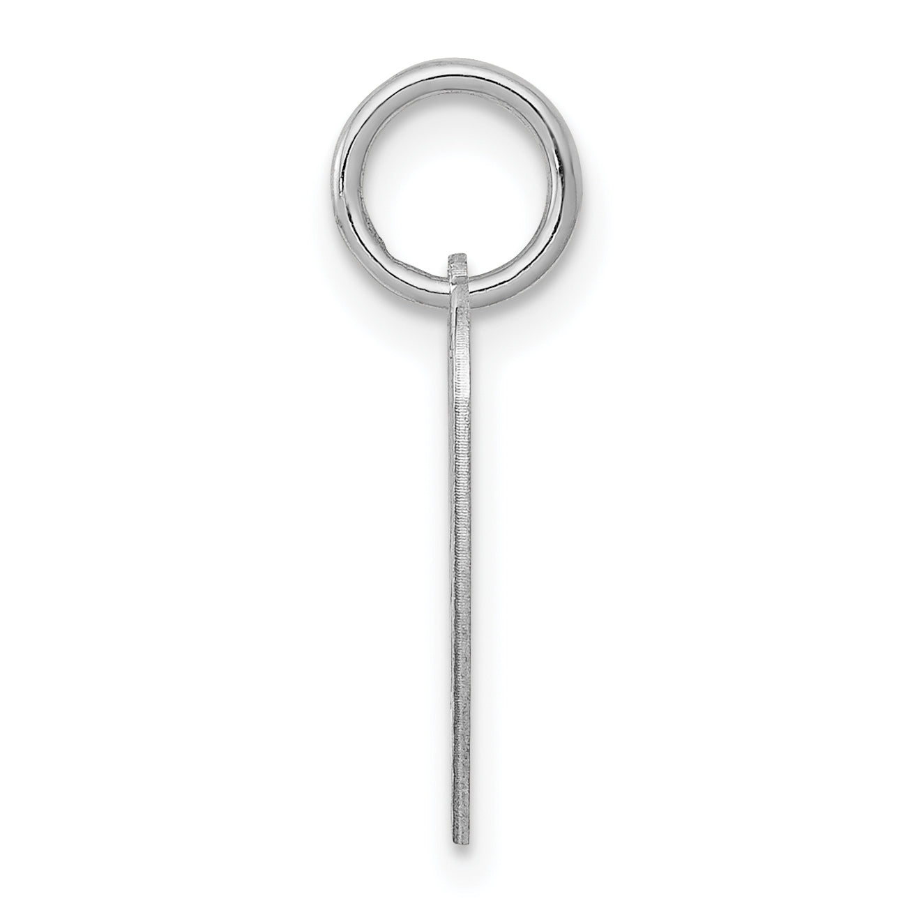 Sterling Silver Rhodium-Plated Sweet Sixteen Heart Charm Polished Finish