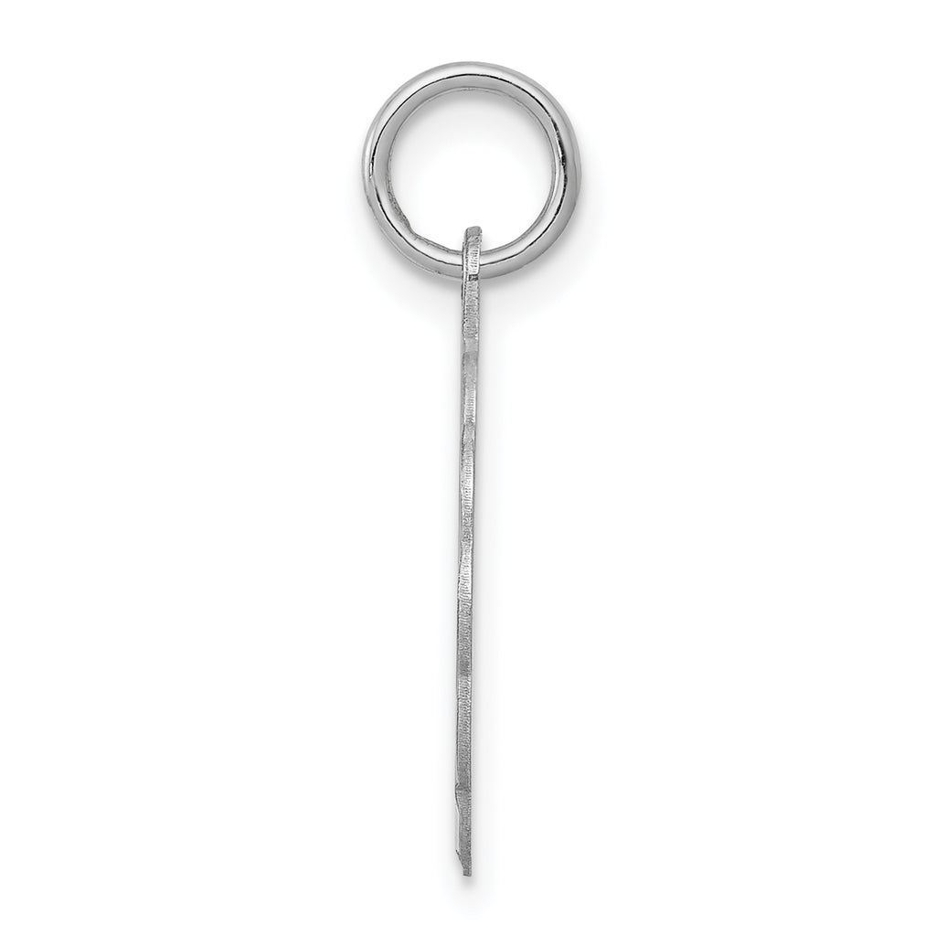 Sterling Silver 925 Rhodium-Plated Sweet Sixteen Charm with Polished Finish