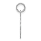 Sterling Silver 925 Rhodium-Plated Sweet Sixteen Charm with Polished Finish