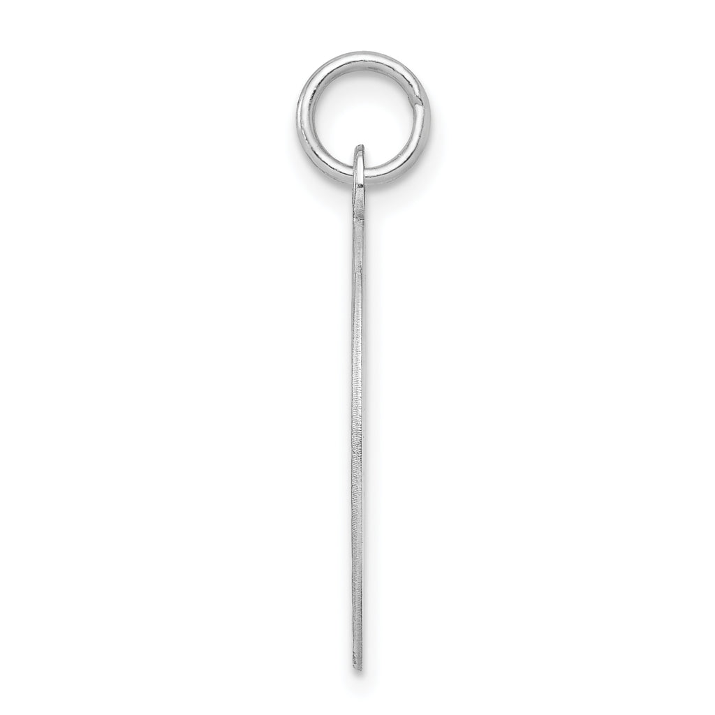Sterling Silver Rhodium-Plated Sweet Sixteen Charm with Polished Finish