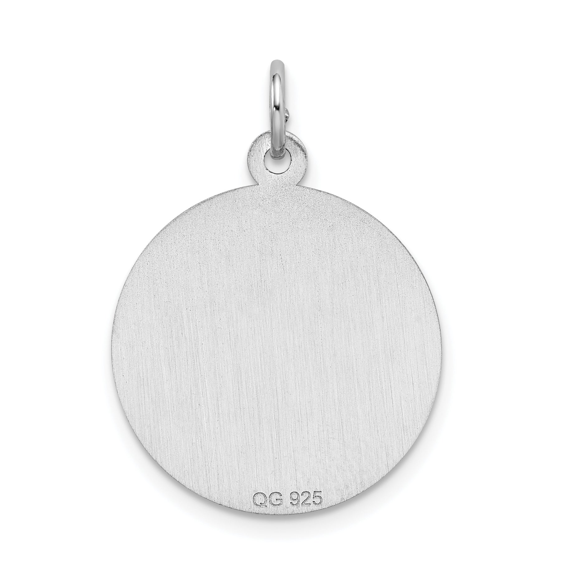 Sterling Silver Rhodium-Plated Sweet Sixteen Charm with Polished Finish