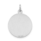 Sterling Silver Rhodium-Plated Sweet Sixteen Charm with Polished Finish