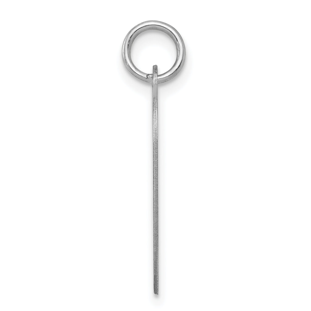 Sterling Silver Rhodium-Plated Sweet Sixteen Heart Charm Polished Finish