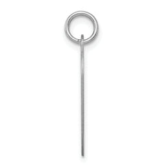 Sterling Silver Rhodium-Plated Sweet Sixteen Heart Charm Polished Finish