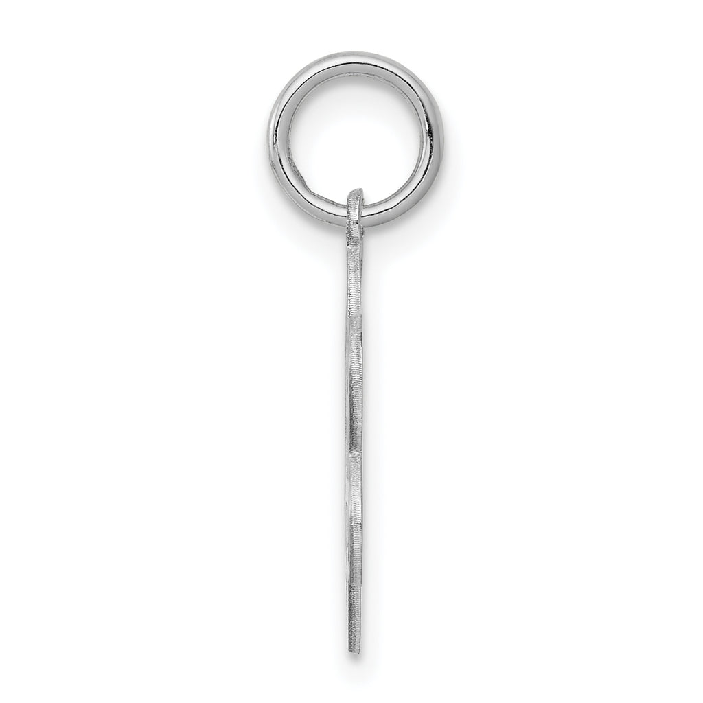 Sterling Silver Rhodium-Plated Happy Birthday Charm with Polished Finish