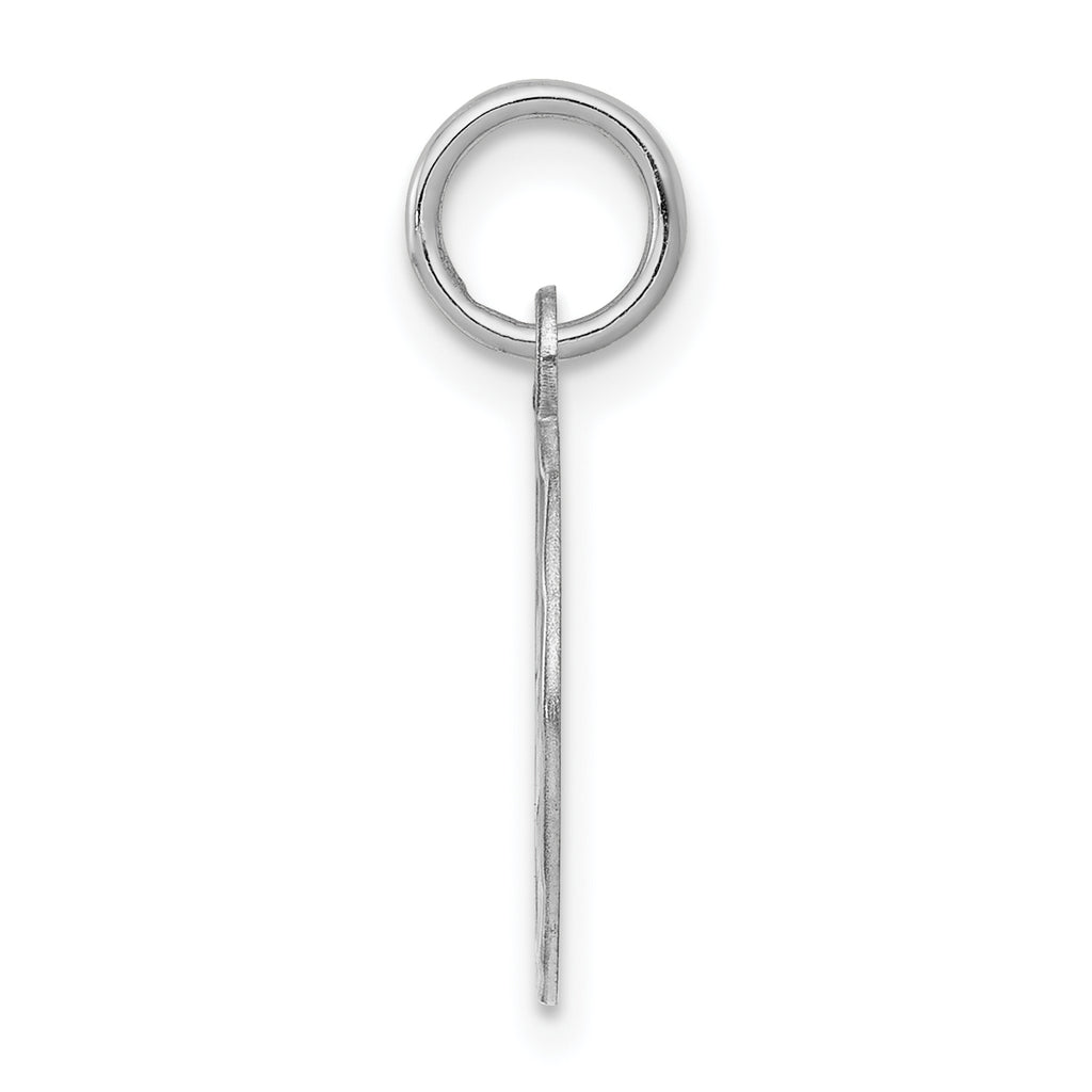 Sterling Silver Rhodium-Plated Happy Birthday Charm with Polished Finish