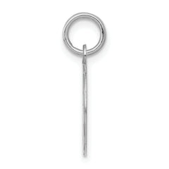 Sterling Silver Rhodium-Plated Happy Birthday Charm with Polished Finish