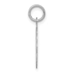 Sterling Silver 925 Rhodium-Plated Birthday Charm with Polished Finish