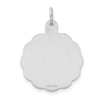 Sterling Silver Rhodium-Plated Happy Birthday Charm with Polished Finish Elegant Style
