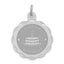 Sterling Silver Rhodium-plated Happy Birthday Disc Charm