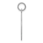 Sterling Silver Rhodium-Plated Birthday Charm with Polished Finish