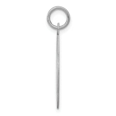 Sterling Silver Rhodium-Plated Birthday Charm with Polished Finish