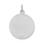 Sterling Silver Rhodium-Plated Birthday Charm with Polished Finish