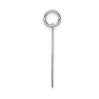 Sterling Silver 925 Rhodium-Plated Happy Birthday Charm with Polished Finish