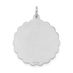 925 Sterling Silver Rhodium-Plated Happy Birthday Charm with Polished Finish