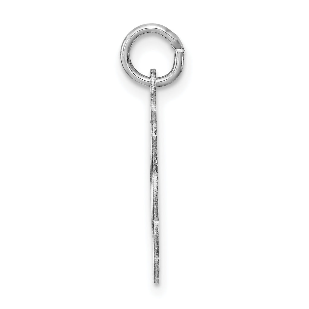 Sterling Silver 925 Rhodium-Plated It's a Girl Charm Polished Finish