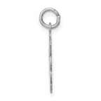 Sterling Silver 925 Rhodium-Plated It's a Girl Charm Polished Finish