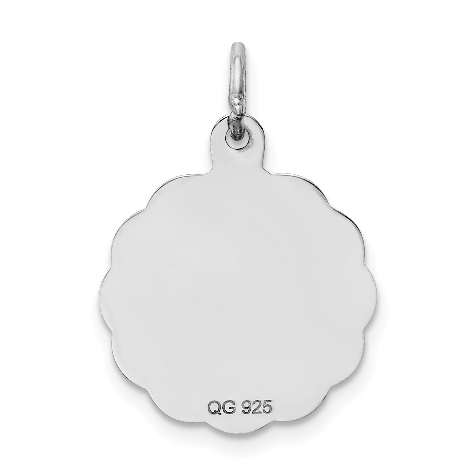 Sterling Silver 925 Rhodium-Plated It's a Girl Charm Polished Finish