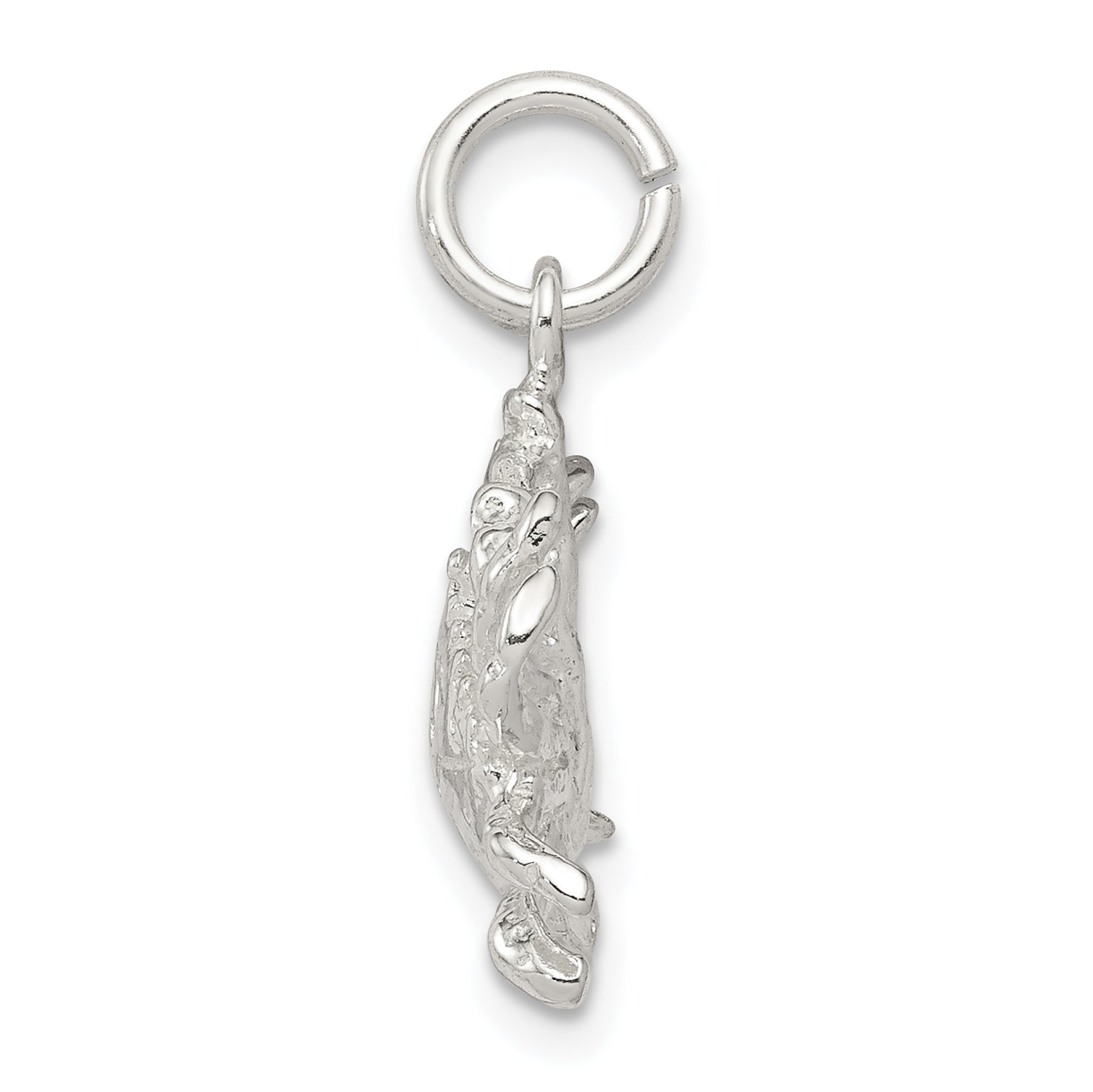 Sterling Silver 925 Crab Charm with Polished Finish and Anti-Tarnish