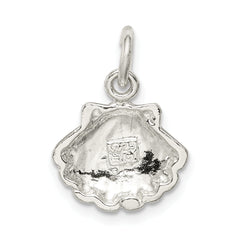 Sterling Silver 925 Polished Shell Charm with Anti-Tarnish Finish