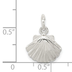 Sterling Silver 925 Polished Shell Charm with Anti-Tarnish Finish