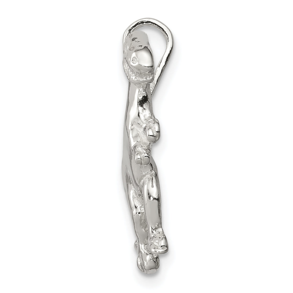 Sterling Silver T-Rex Pendant with Polished Anti-Tarnish Finish for Men