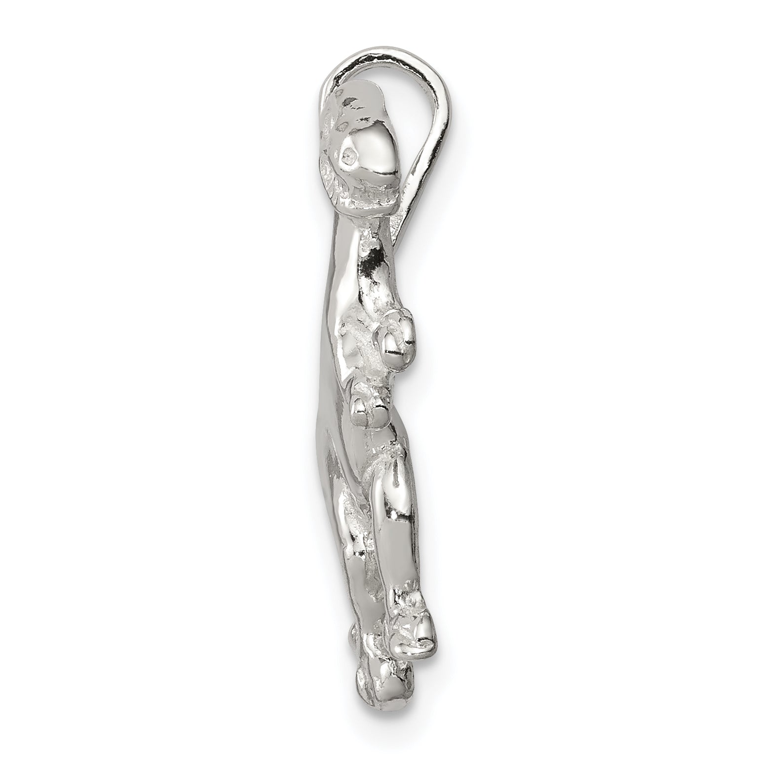 Sterling Silver T-Rex Pendant with Polished Anti-Tarnish Finish for Men