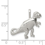 Sterling Silver T-Rex Pendant with Polished Anti-Tarnish Finish for Men