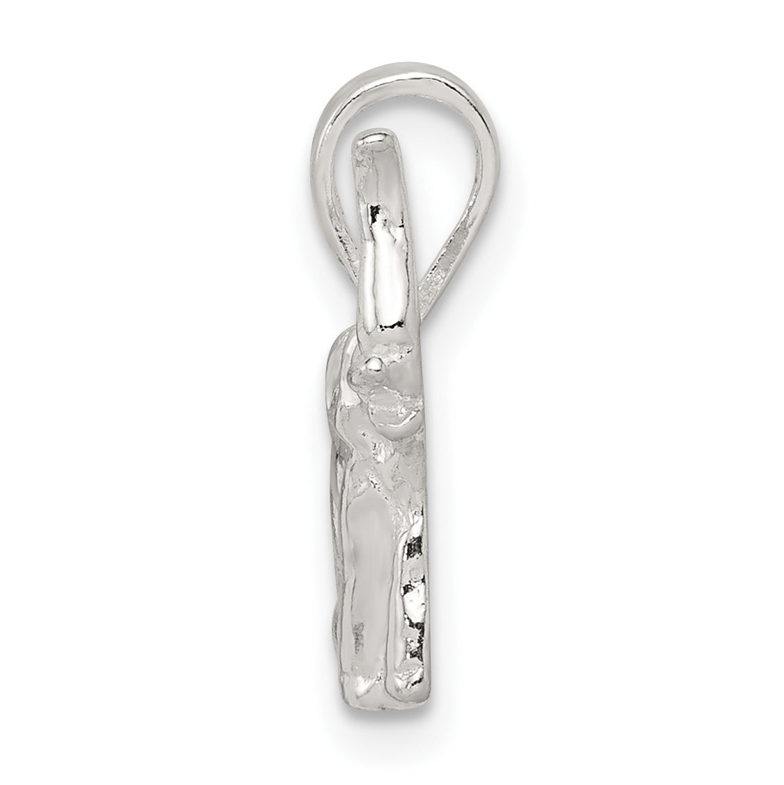 Sterling Silver 925 Elephant Charm with Polished Anti-Tarnish Finish