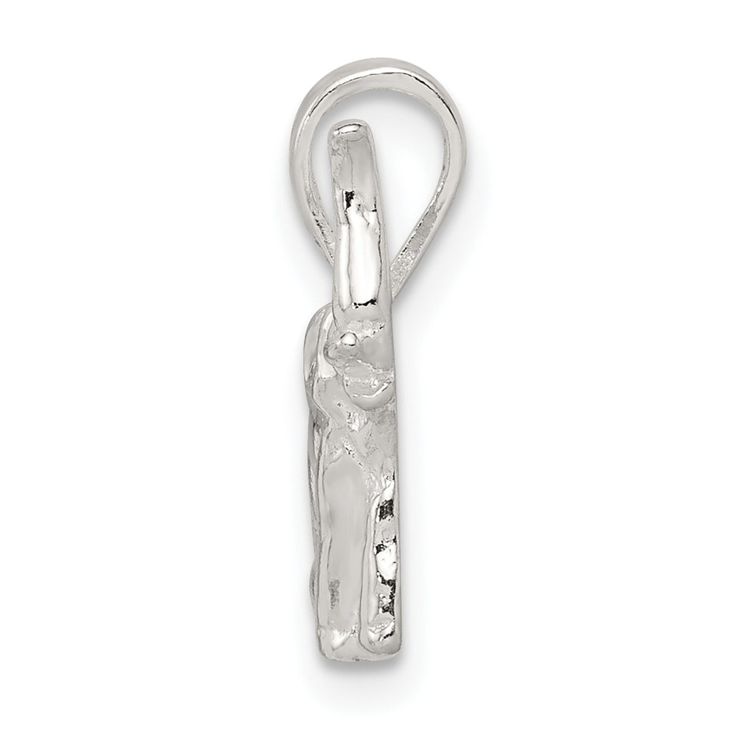 Sterling Silver 925 Elephant Charm with Polished Anti-Tarnish Finish