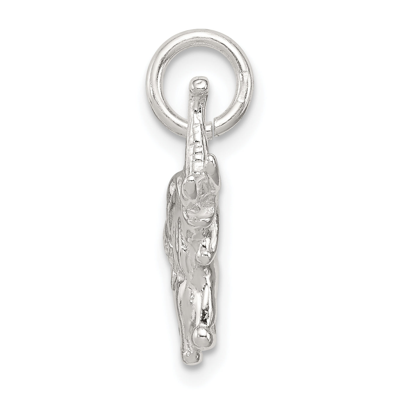 925 Sterling Silver Elephant Charm with Polished Anti-Tarnish Finish  Solid & Elegant