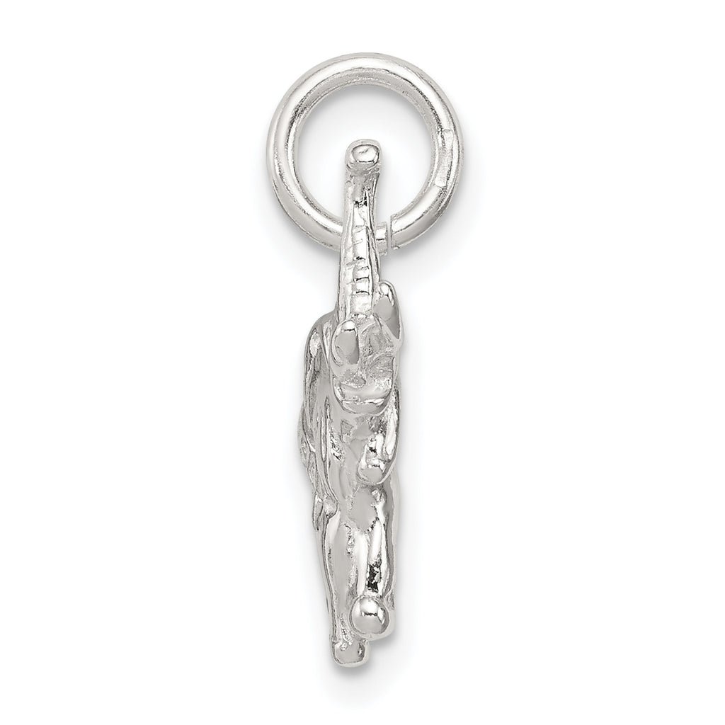 925 Sterling Silver Elephant Charm with Polished Anti-Tarnish Finish  Solid & Elegant