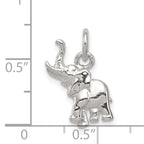 925 Sterling Silver Elephant Charm with Polished Anti-Tarnish Finish  Solid & Elegant