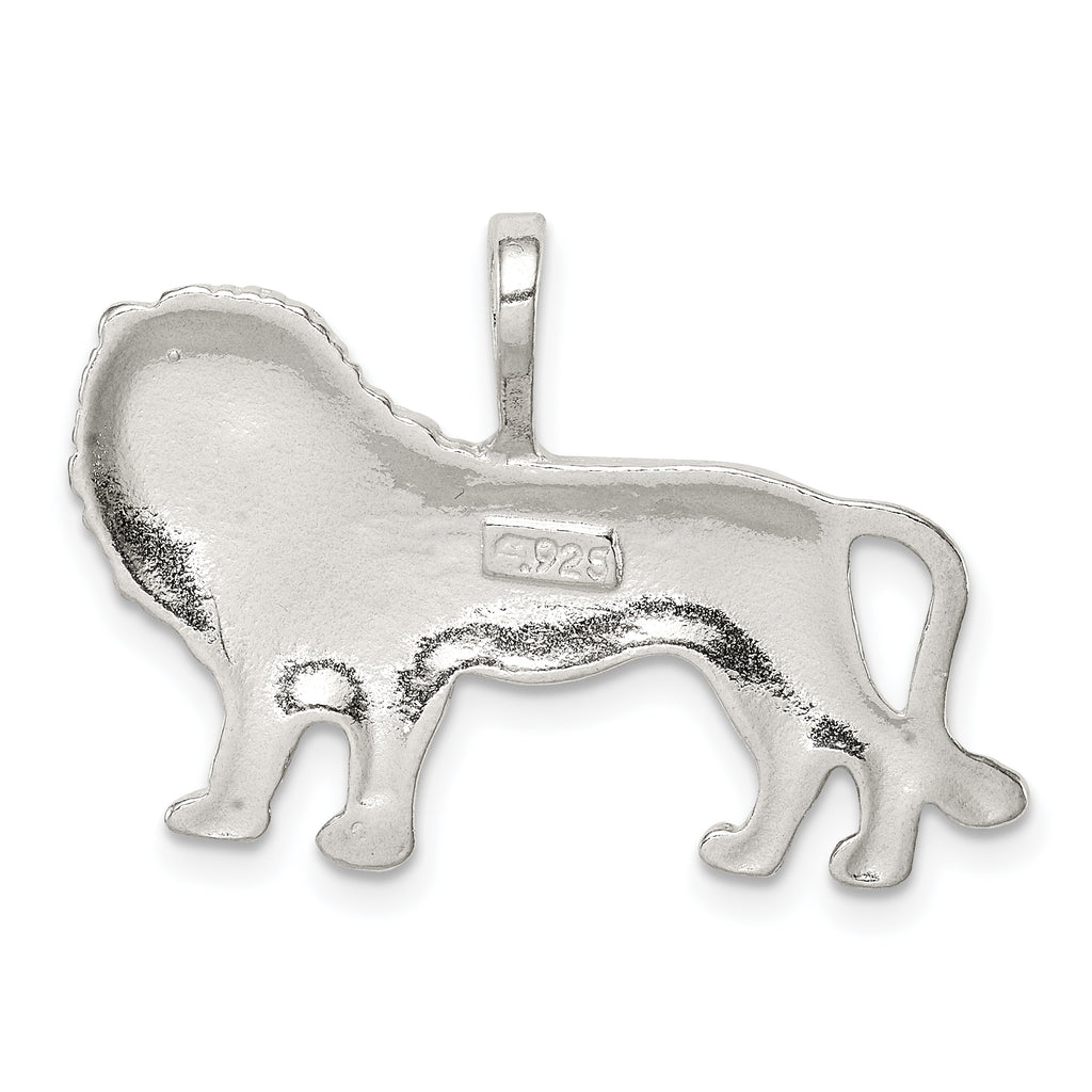 Sterling Silver 925 Lion Charm for Men with Anti-Tarnish Polished Finish