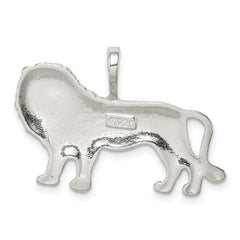 Sterling Silver 925 Lion Charm for Men with Anti-Tarnish Polished Finish