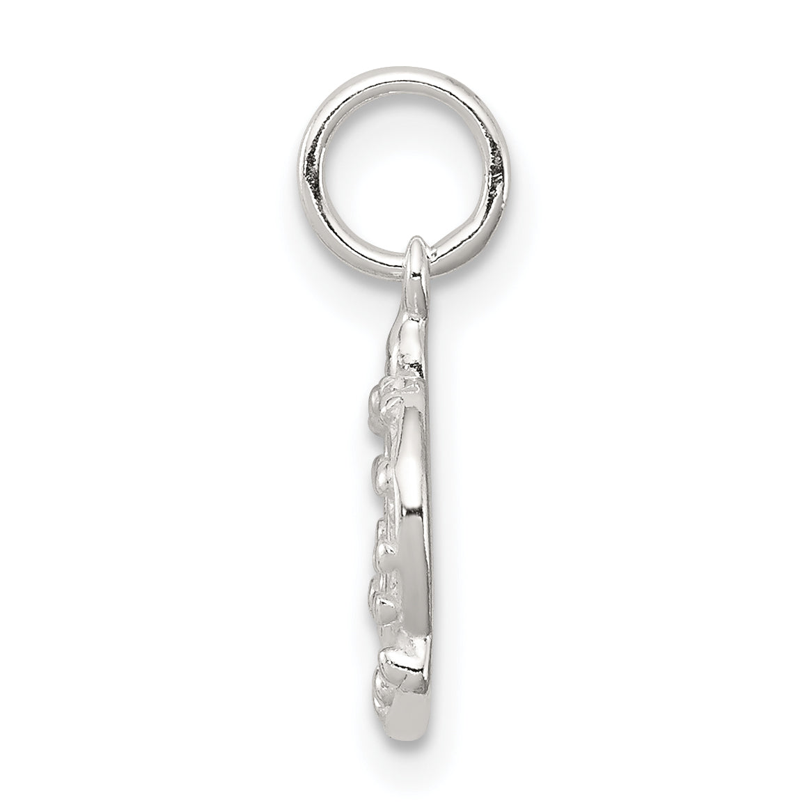 Sterling Silver 925 Crown Charm with Polished Anti-Tarnish Finish
