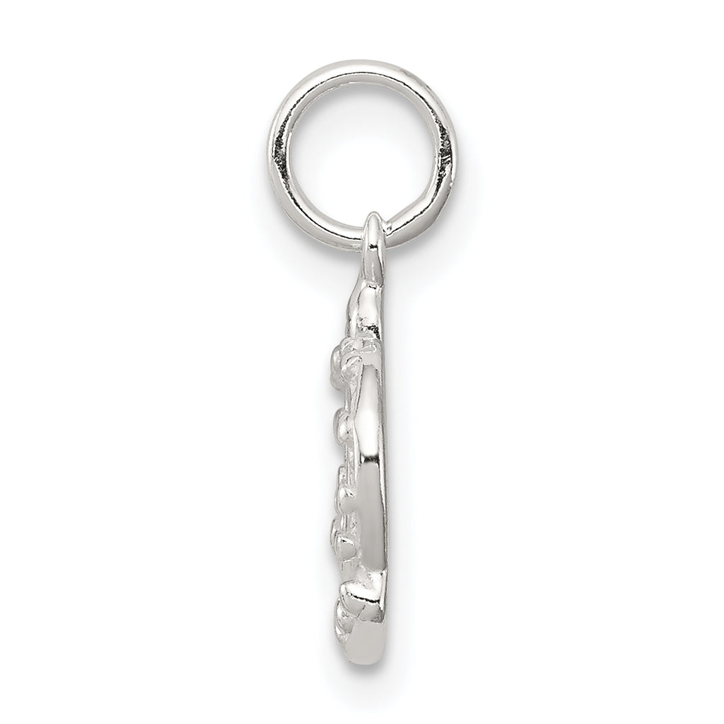 Sterling Silver 925 Crown Charm with Polished Anti-Tarnish Finish