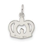 Sterling Silver 925 Crown Charm with Polished Anti-Tarnish Finish