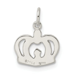 Sterling Silver 925 Crown Charm with Polished Anti-Tarnish Finish