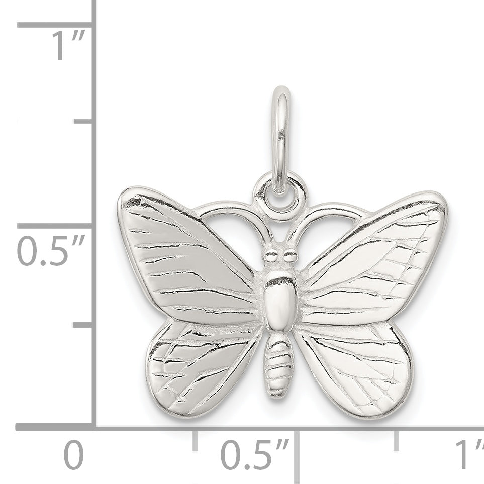 Sterling Silver 925 Butterfly Charm with Anti-Tarnish Finish  Elegant and Solid Design